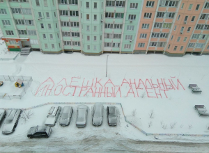 В воронежском дворе появилась огромная надпись в честь «Алешки Анального» В воронежском дворе появилась огромная надпись в честь «Алешки Анального»