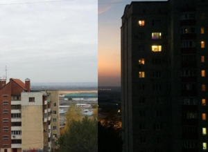 Рассвет и закат в Воронеже попали на одно фото Рассвет и закат в Воронеже попали на одно фото