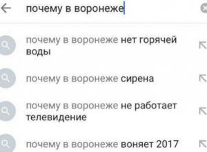 Пользователи Сети высмеяли странные поисковые запросы с Воронежем Пользователи Сети высмеяли странные поисковые запросы с Воронежем