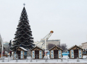 В Воронеже начали разбирать главную елку на площади Ленина В Воронеже начали разбирать главную елку на площади Ленина