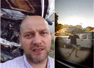 Поджигатель авто члена Общественной палаты Воронежа попал на видео Поджигатель авто члена Общественной палаты Воронежа попал на видео