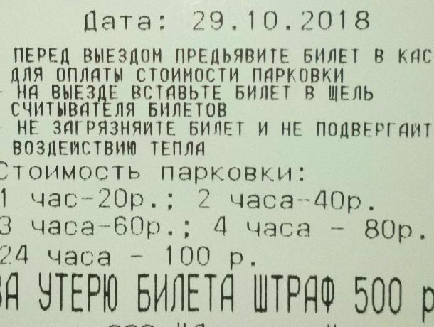 Воронежцев удивила цена на парковку на родине концессионера Воронежцев удивила цена на парковку на родине концессионера