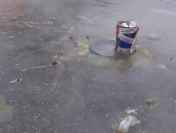 Новый фекальный каток сняли на видео в Воронеже Новый фекальный каток сняли на видео в Воронеже