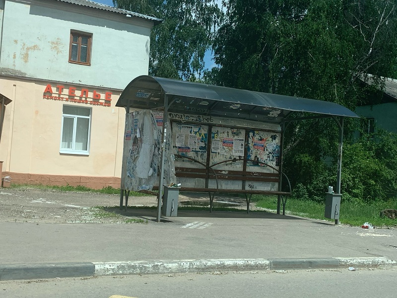 Метастазы незаконной рекламы покрыли остановку в Воронеже Метастазы незаконной рекламы покрыли остановку в Воронеже
