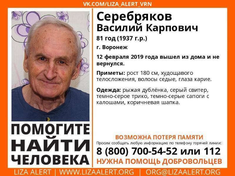81-летнего мужчину в рыжей дубленке ищут в Воронеже 81-летнего мужчину в рыжей дубленке ищут в Воронеже