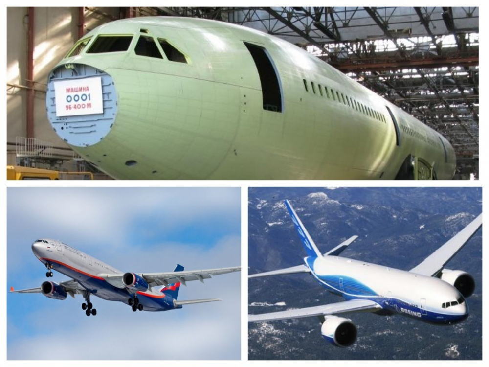 Сравнение новейшего Ил-96-400М  с конкурентами Airbus A330-300 и Boeing 777-200