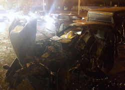 Последствия ДТП с участием 6 автомобилей у Вогрэсовского моста попали на видео