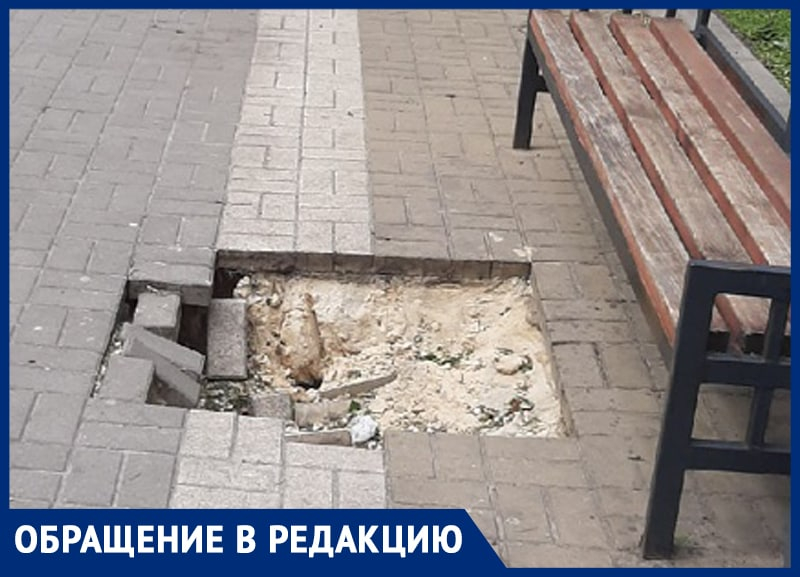 «Портал в подземное царство» увидели у одного из центральных скверов Воронежа