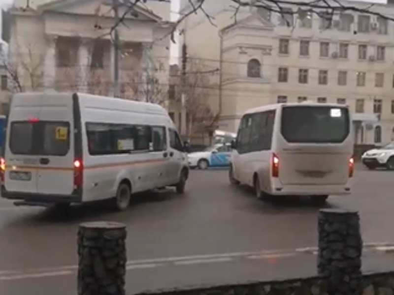 Стычка маршрутчиков: водитель перегородил дорогу коллеге и попал на видео в Воронеже