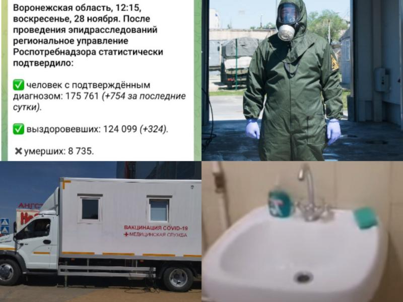 Коронавирус в Воронеже 28 ноября: +754 больных, ледяная вода в детской инфекционке и снижение темпов вакцинации