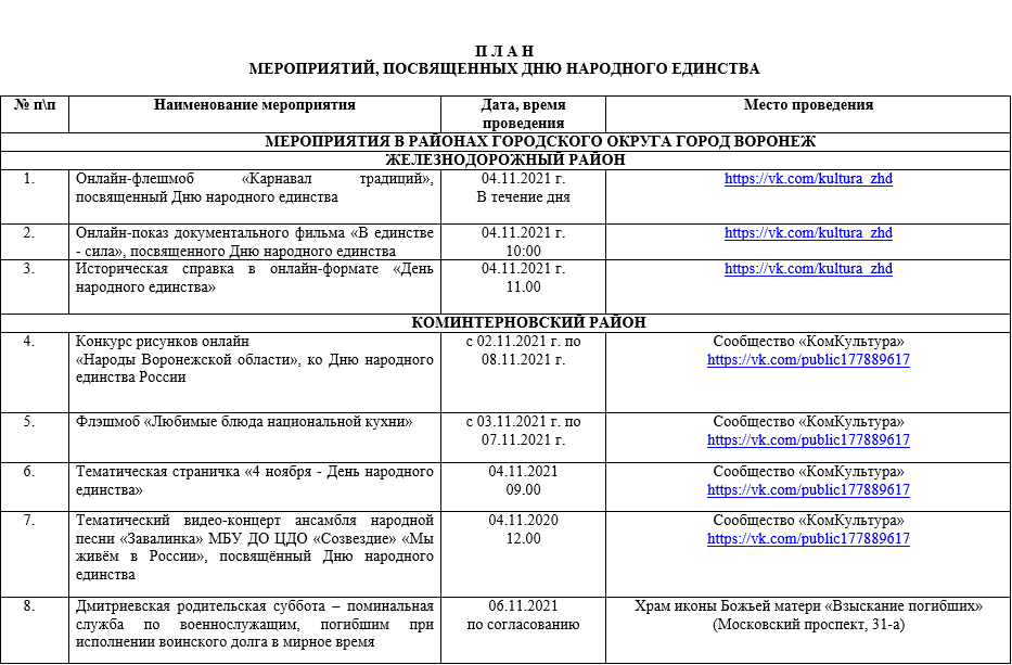 План на 9 мая воронеж