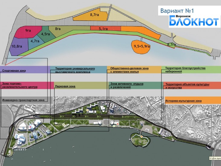 План набережной воронеж